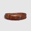 Women Beatriz Furest Leather Belts | Thin Braid Belt Cuoio