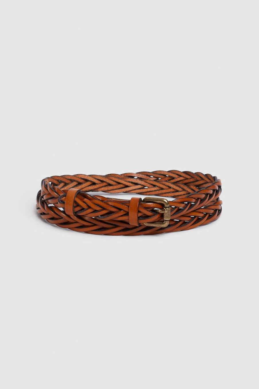 Women Beatriz Furest Leather Belts | Thin Braid Belt Cuoio