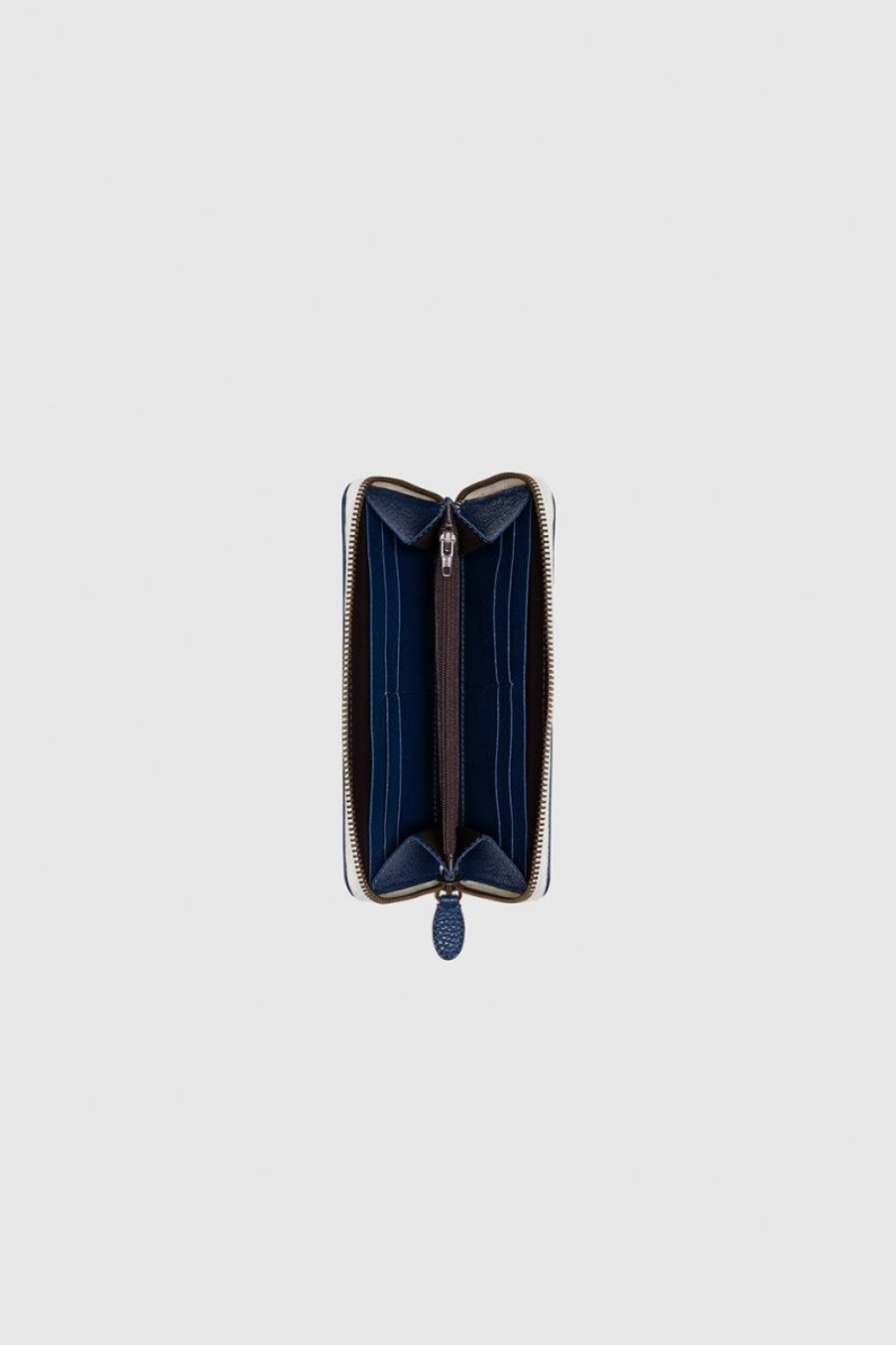 Women Beatriz Furest Leather Wallets | Billetero Cremallera Grande Blue