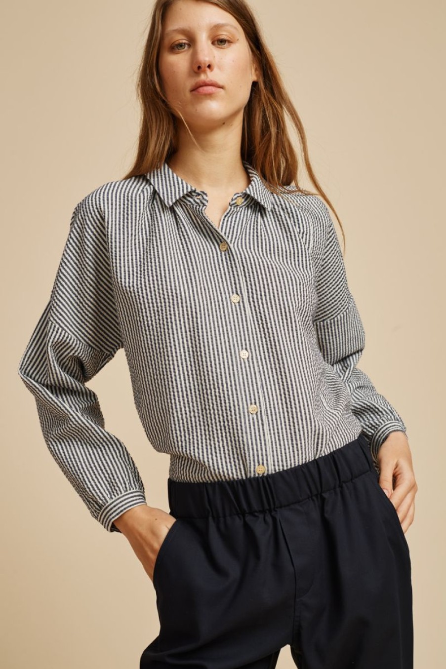 Women Beatriz Furest Shirts & Blouses | Austyn White/Navy