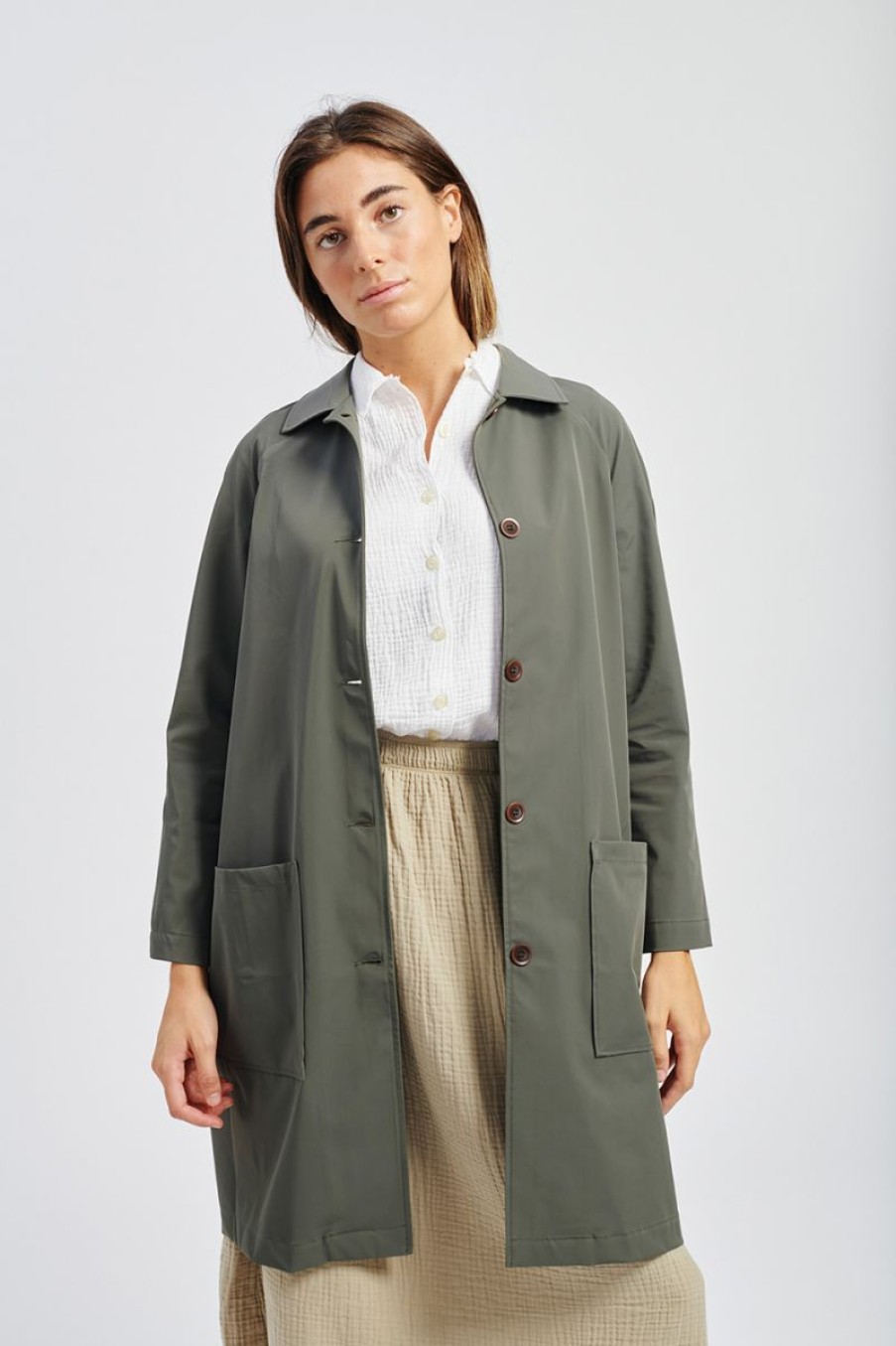 Women Beatriz Furest Coats & Trench Coats | C.S.I Kaki