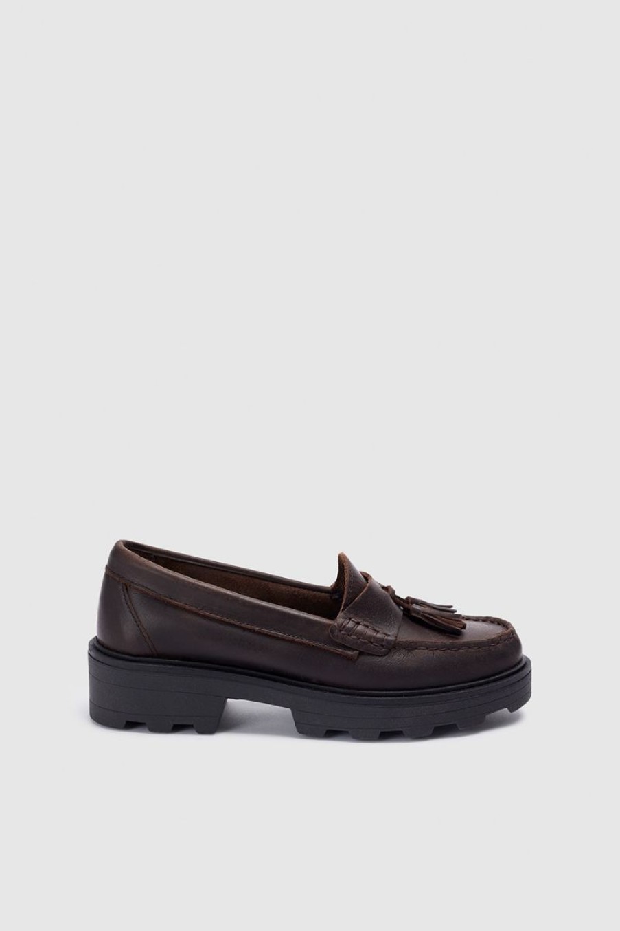 Women Beatriz Furest Flat Shoes | Harvard Dark Brown