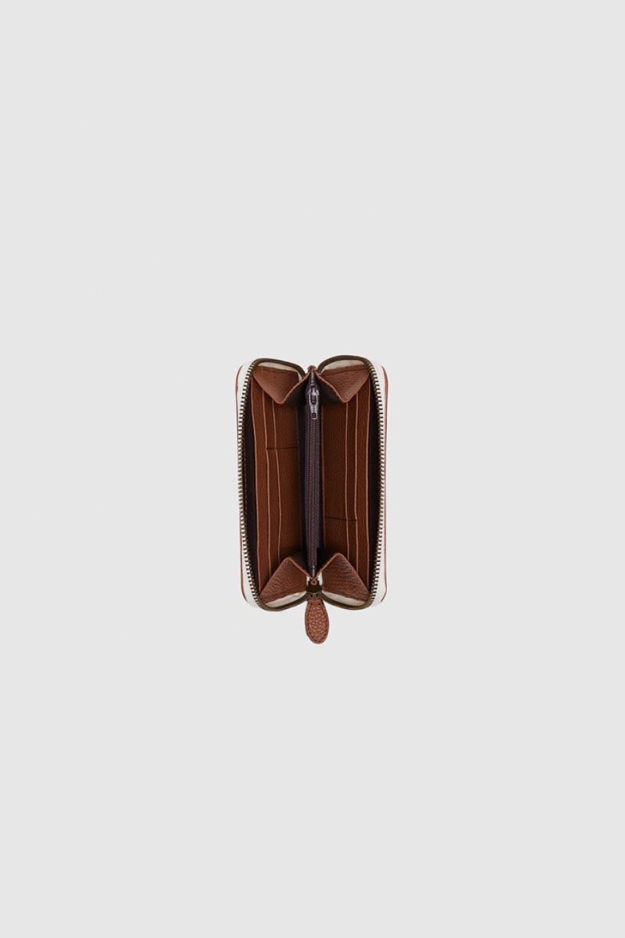 Women Beatriz Furest Leather Wallets | Billetero Cremallera Mediano Chocolate